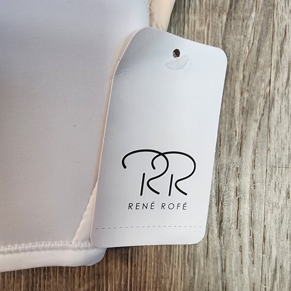 NWT RENE ROFE 3 PC No Underwire Bra Set Gray White Nude 38D - Picture 2 of 6